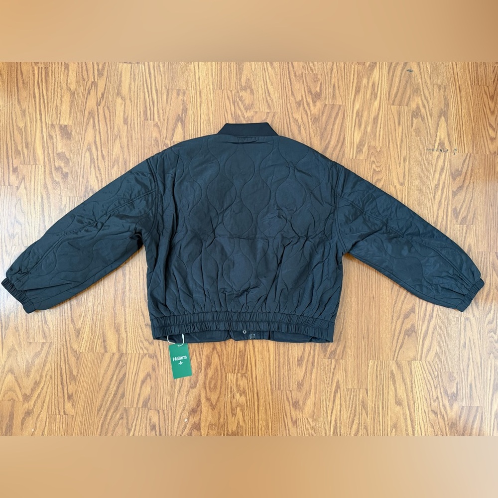 🖤Stand Collar Long Sleeve Casual Bomber Quilted Jacket with Pockets NWT Large - Picture 11 of 14